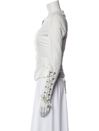 Philipp Plein Eel Skin Biker Jacket