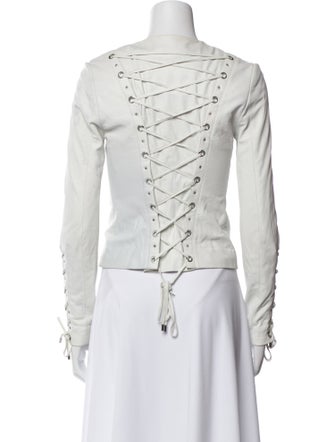 Philipp Plein Eel Skin Biker Jacket