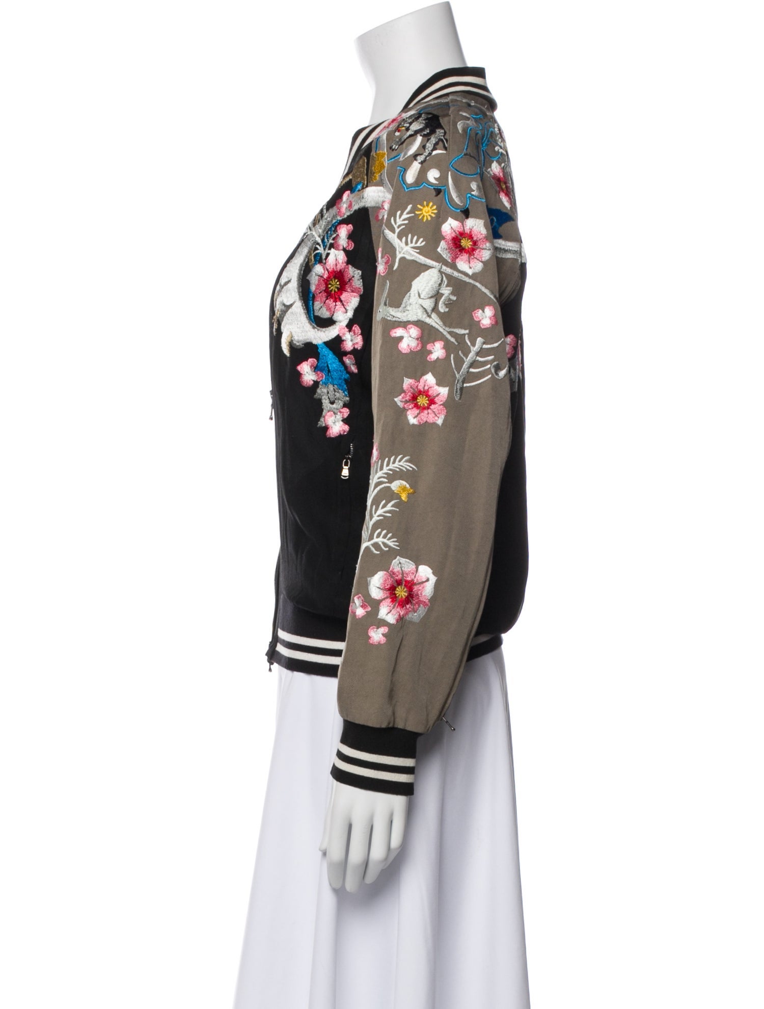 Philipp Plein Floral Print Bomber Jacket