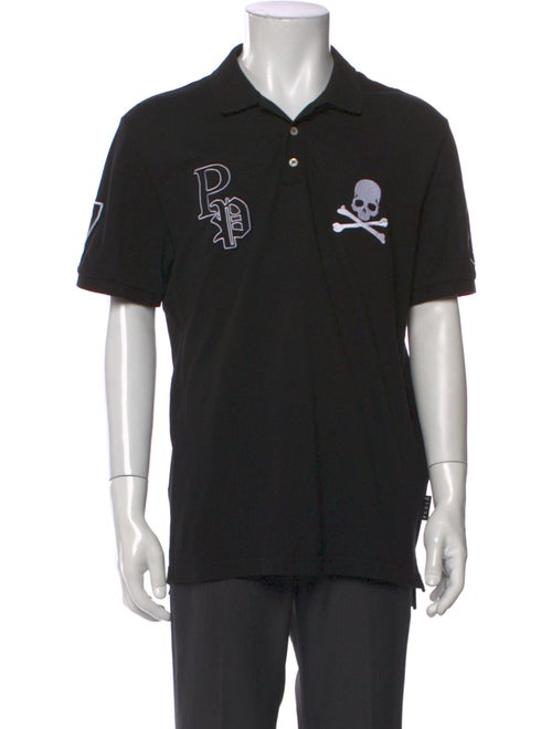 Philipp Plein Graphic Print Crew Neck Polo Shirt