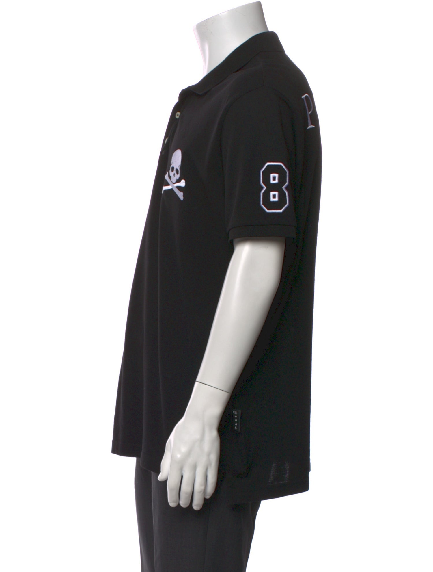 Philipp Plein Graphic Print Crew Neck Polo Shirt