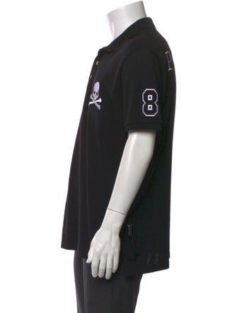 Philipp Plein Graphic Print Crew Neck Polo Shirt