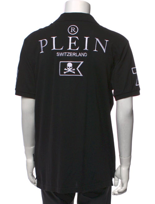 Philipp Plein Graphic Print Crew Neck Polo Shirt