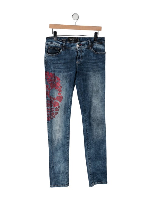 Philipp Plein Mid-Rise Straight Leg Jeans