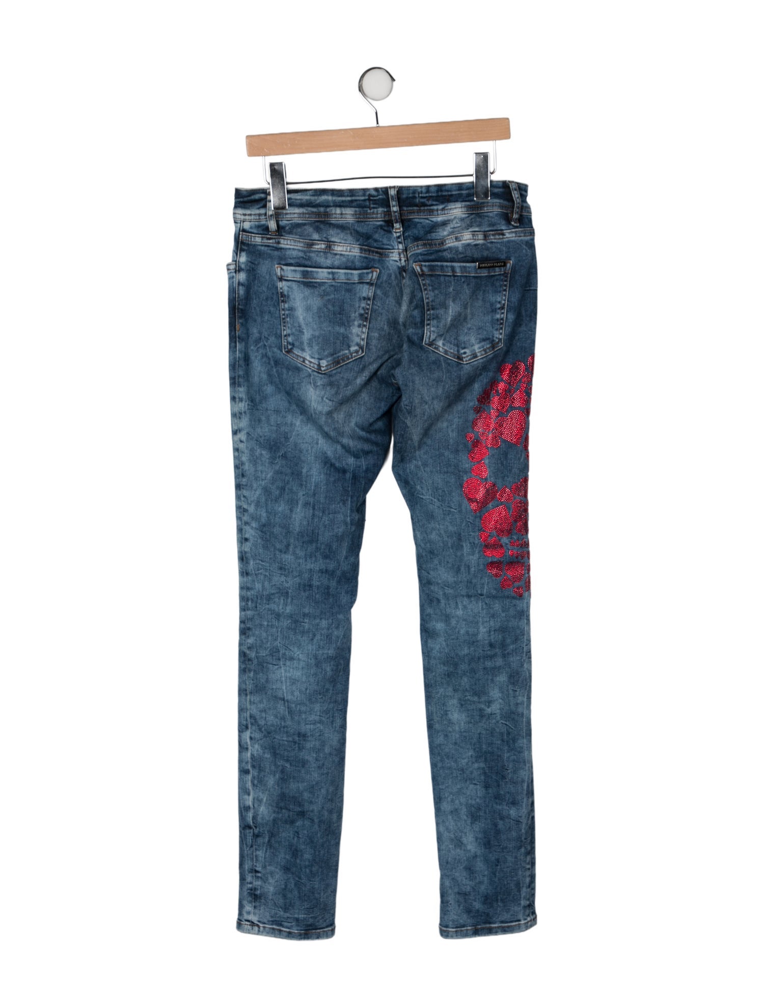 Philipp Plein Mid-Rise Straight Leg Jeans