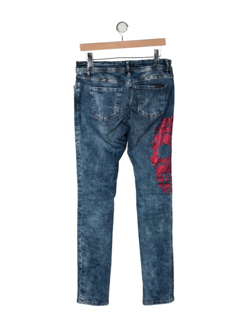 Philipp Plein Mid-Rise Straight Leg Jeans