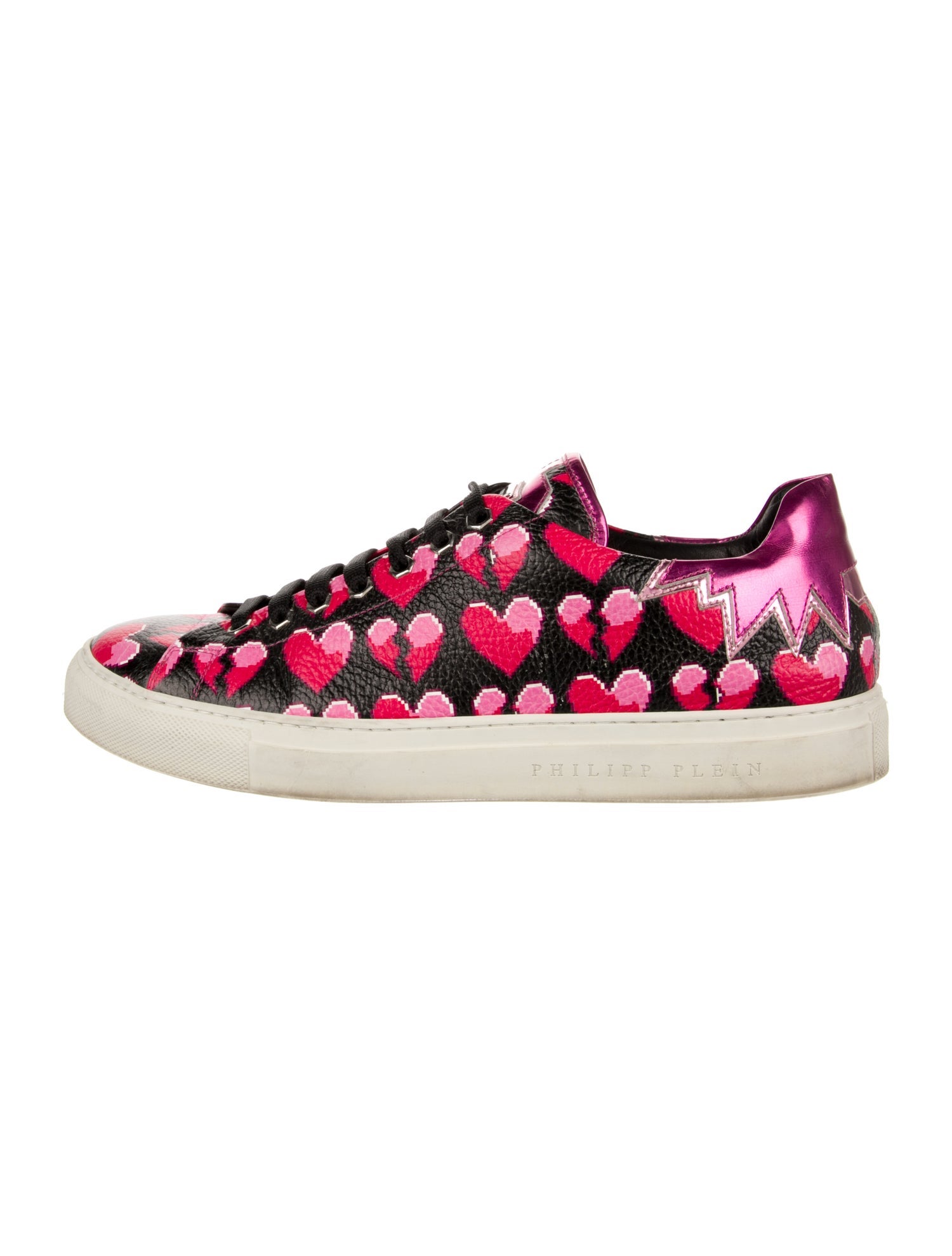 Philipp Plein Leather Printed Sneakers