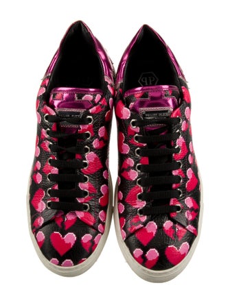 Philipp Plein Leather Printed Sneakers