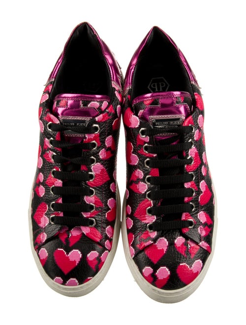 Philipp Plein Leather Printed Sneakers