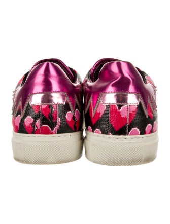 Philipp Plein Leather Printed Sneakers