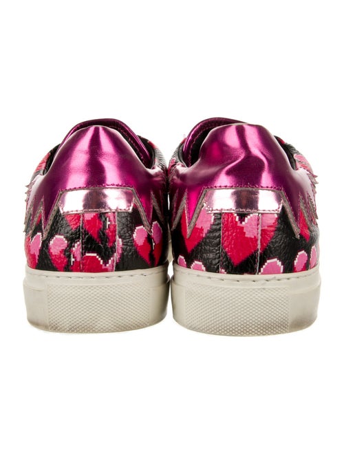 Philipp Plein Leather Printed Sneakers