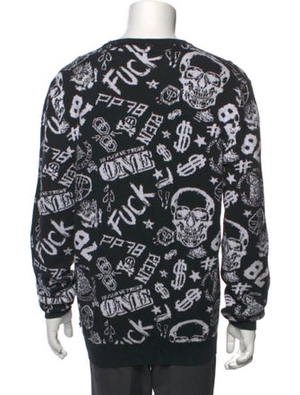 Philipp Plein Printed Crew Neck Pullover