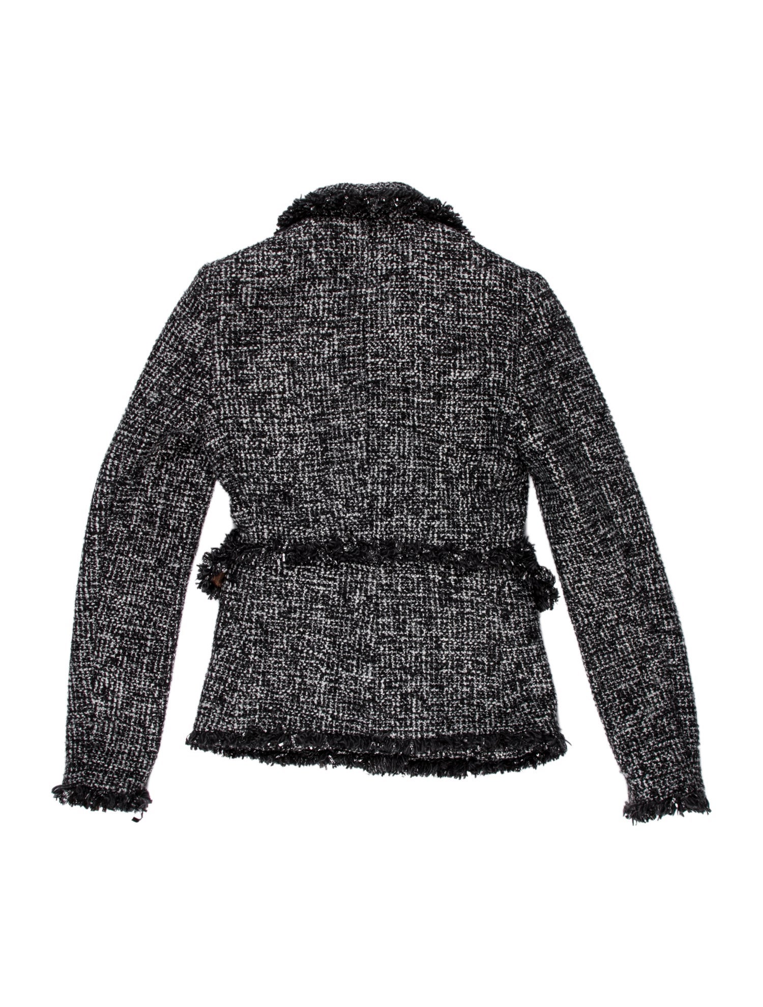 Philipp Plein Tweed Pattern Crystal Embellishments Skirt Suit