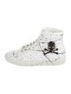 Philipp Plein Leather Printed Sneakers