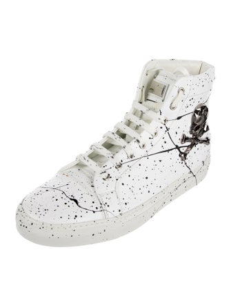 Philipp Plein Leather Printed Sneakers