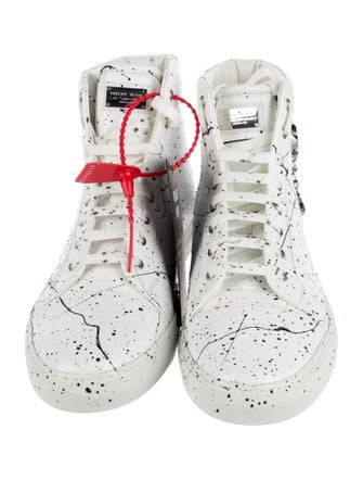 Philipp Plein Leather Printed Sneakers