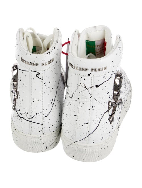 Philipp Plein Leather Printed Sneakers