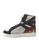 Philipp Plein Leather Animal Print Sneakers