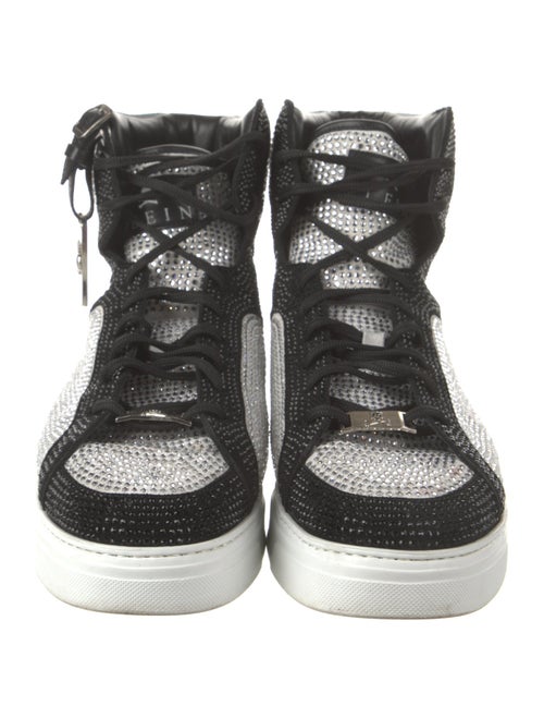 Philipp Plein Leather Animal Print Sneakers