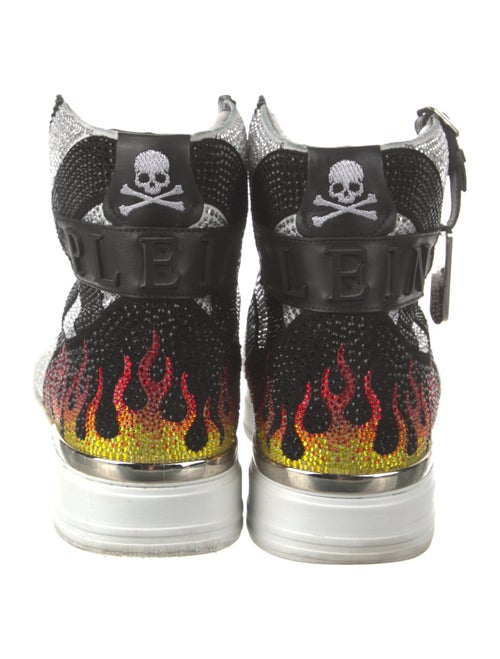 Philipp Plein Leather Animal Print Sneakers