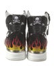 Philipp Plein Leather Animal Print Sneakers