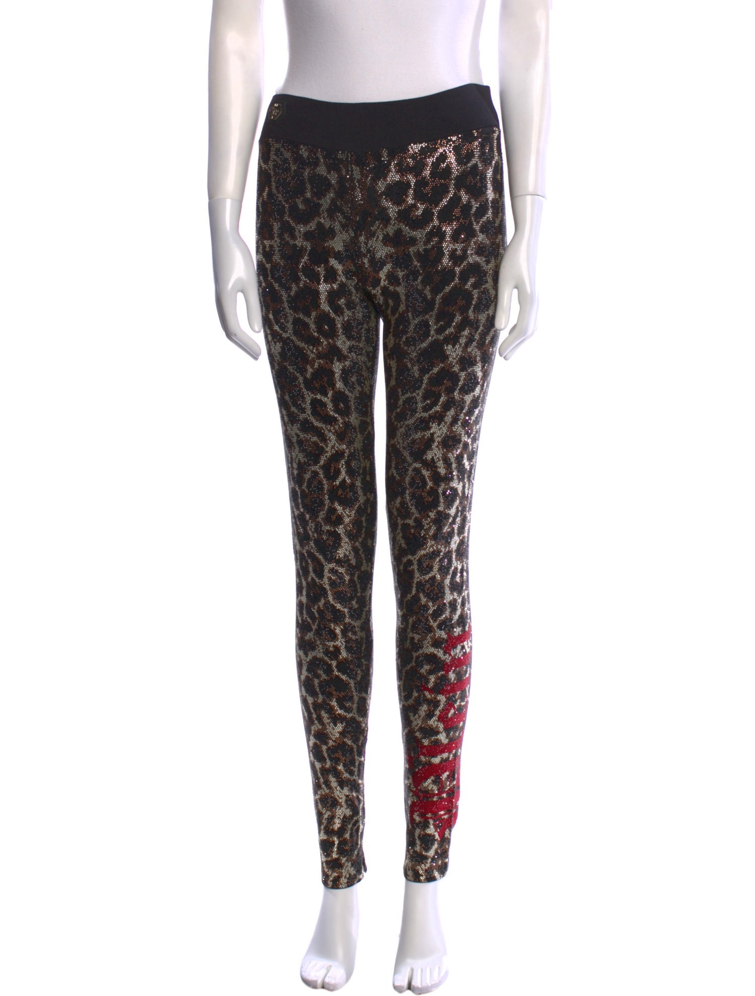 Philipp Plein Animal Print Skinny Leg Pants