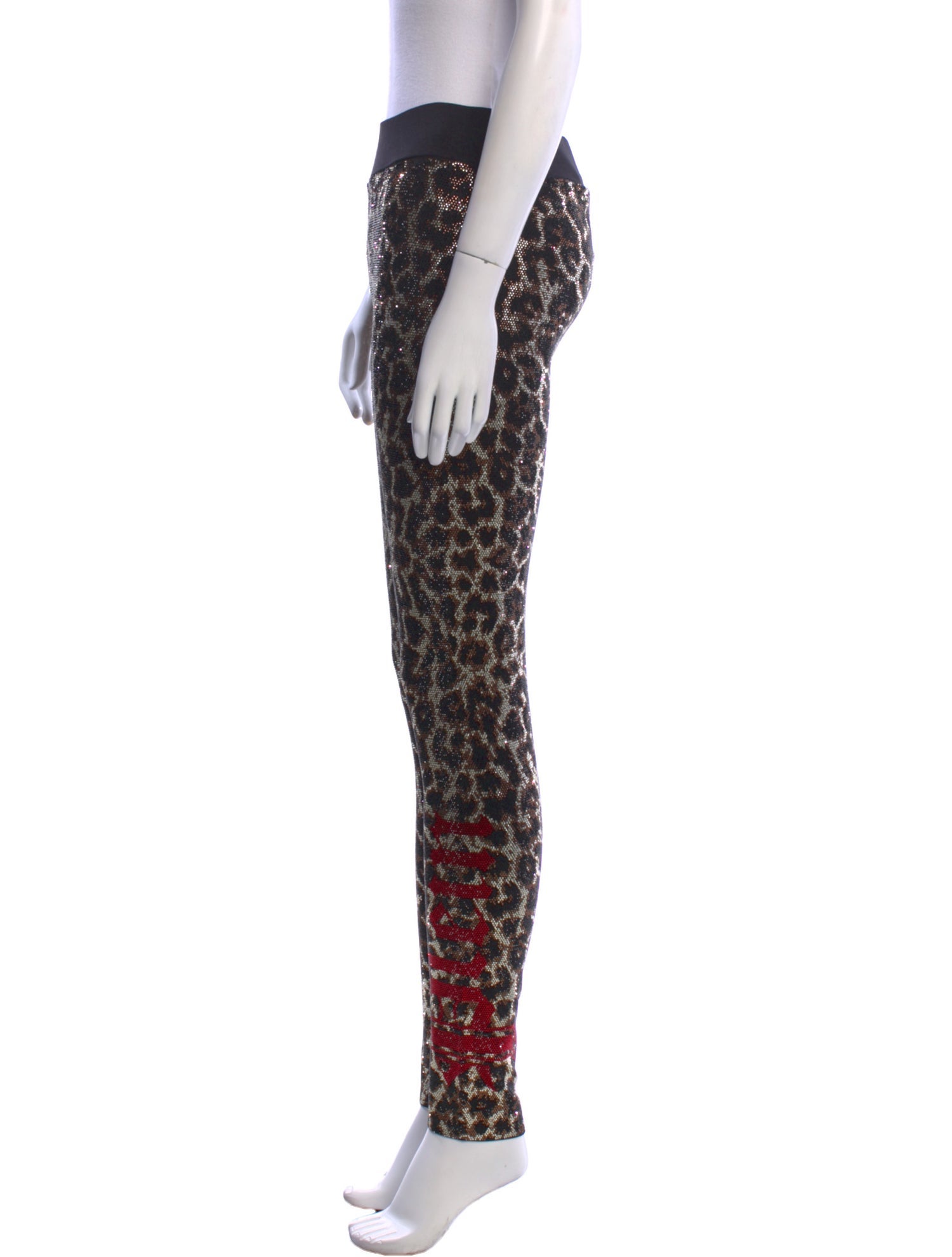 Philipp Plein Animal Print Skinny Leg Pants