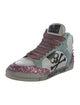 Philipp Plein Leather Graphic Print Sneakers