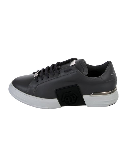 Philipp Plein Leather Studded Accents Sneakers