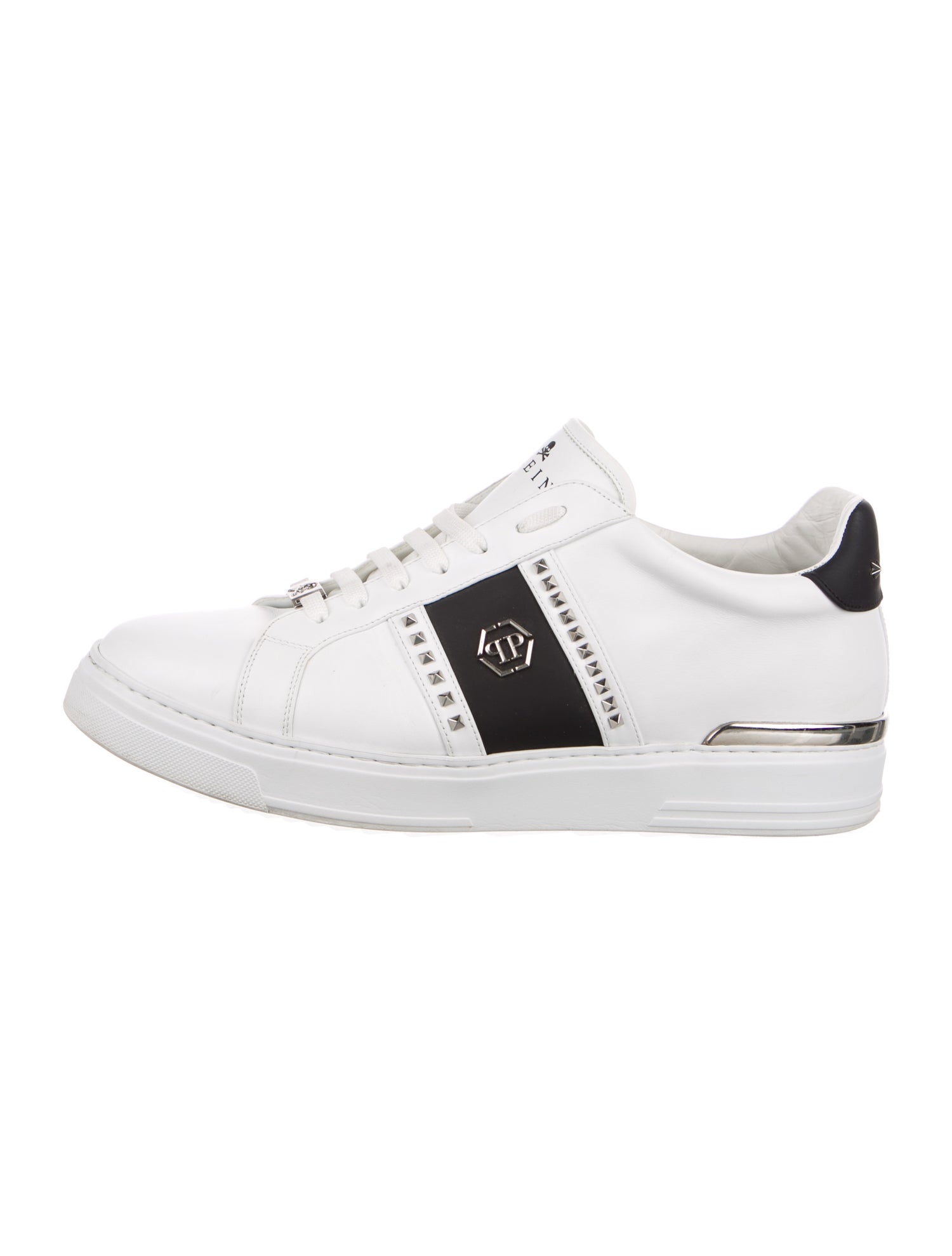 Philipp Plein Leather Printed Sneakers