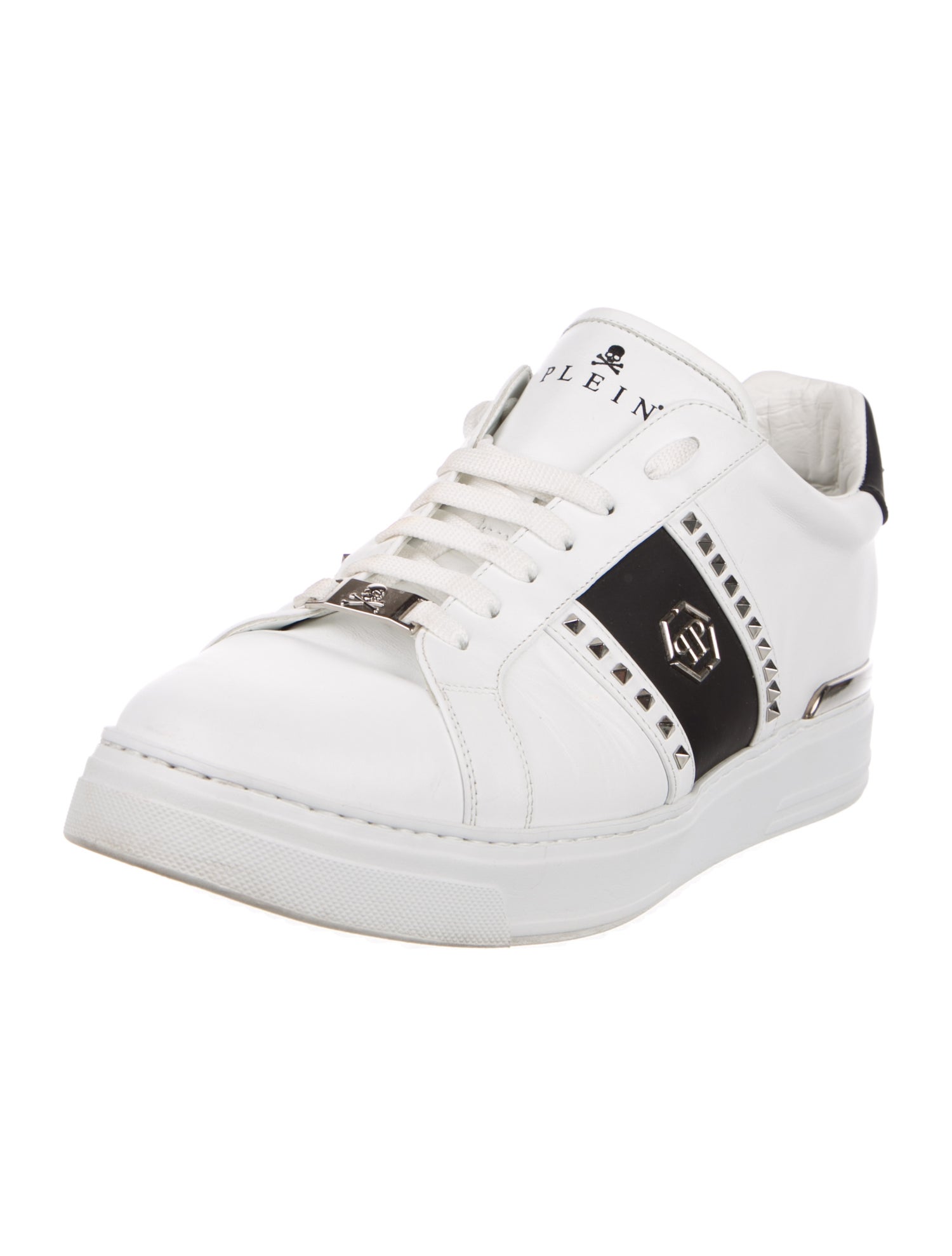 Philipp Plein Leather Printed Sneakers