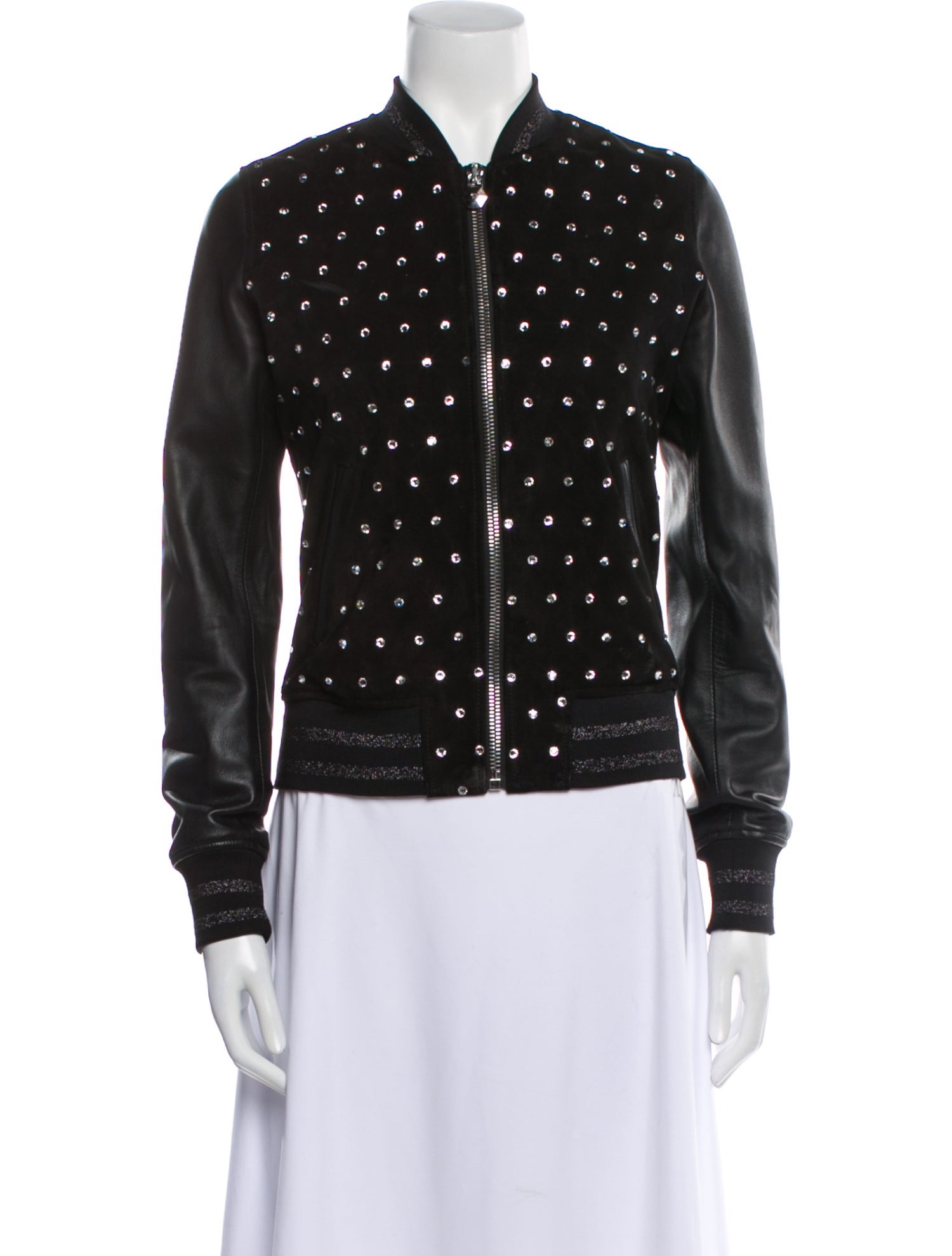 Philipp Plein Polka Dot Print Bomber Jacket