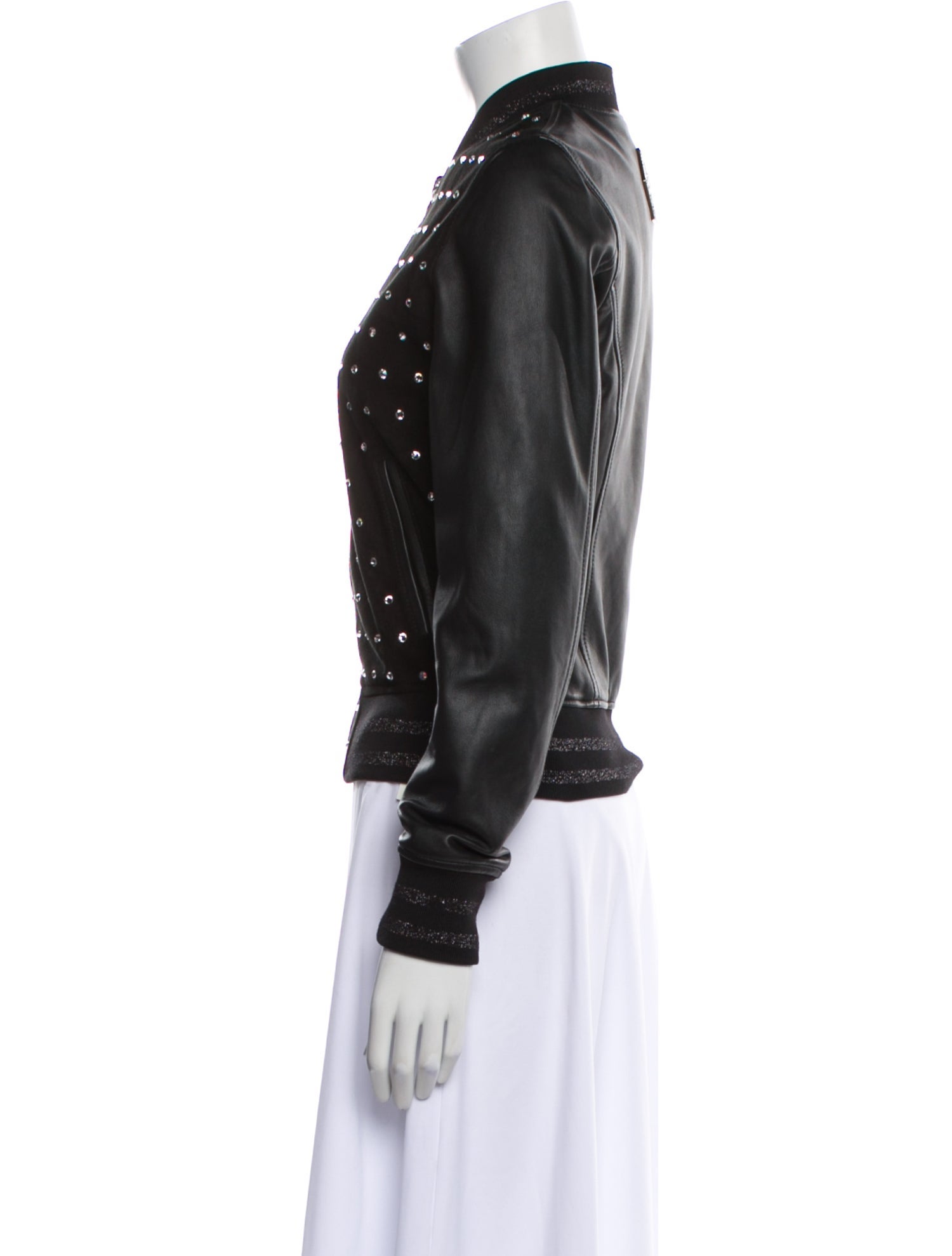 Philipp Plein Polka Dot Print Bomber Jacket