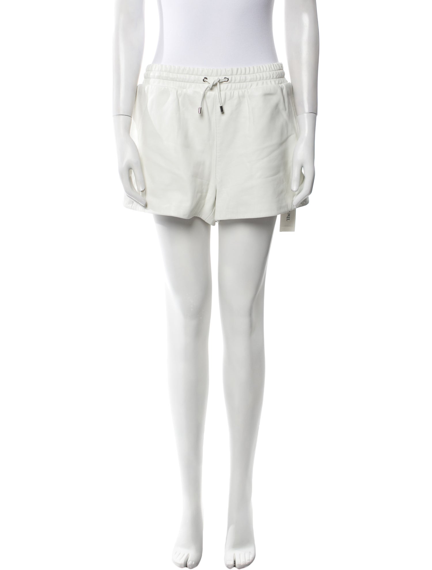 Philipp Plein Lamb Leather Mini Shorts