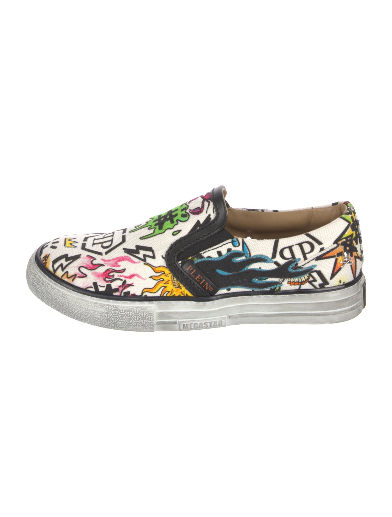 Philipp Plein Canvas Printed Sneakers