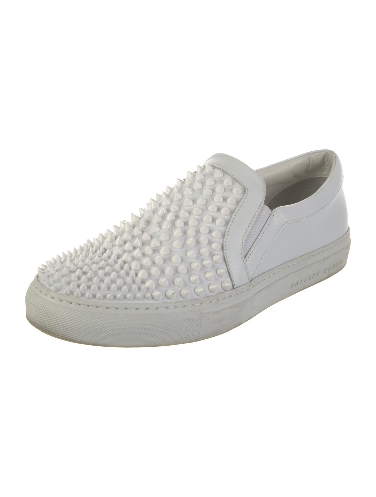 Philipp Plein Leather Studded Accents Sneakers