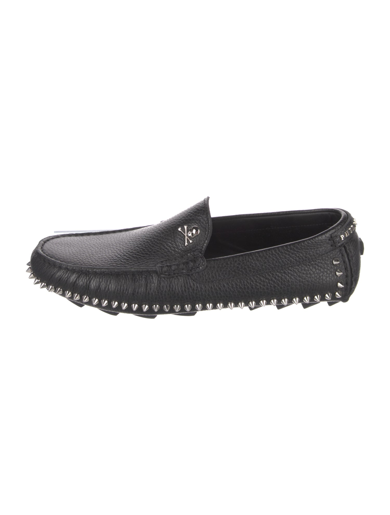 Philipp Plein Leather Studded Accents Drivers