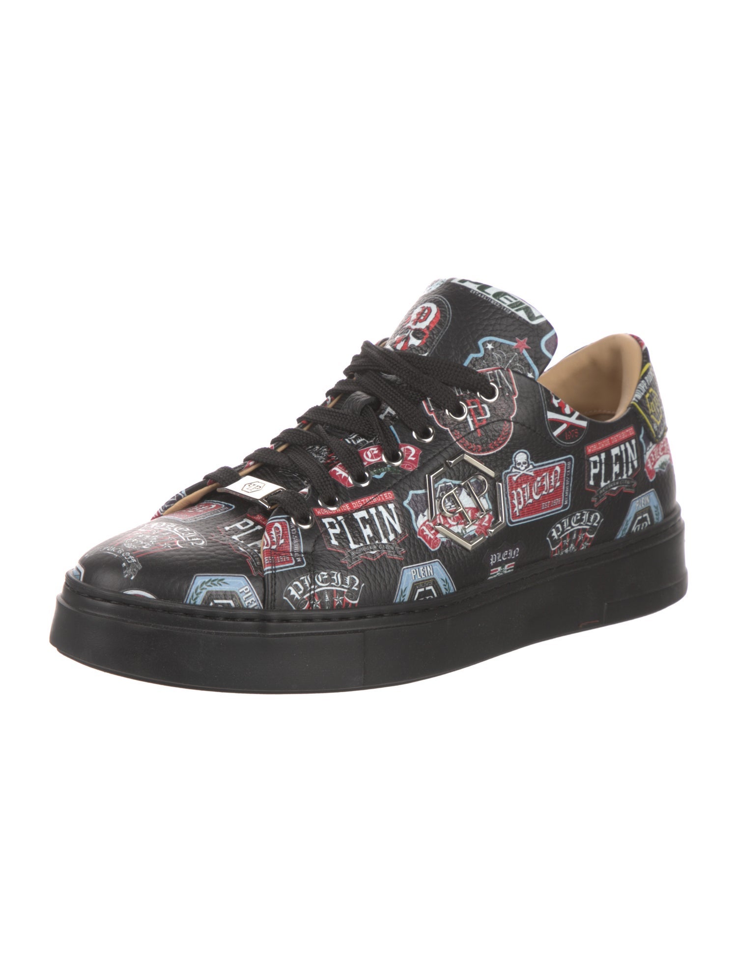 Philipp Plein Leather Printed Sneakers