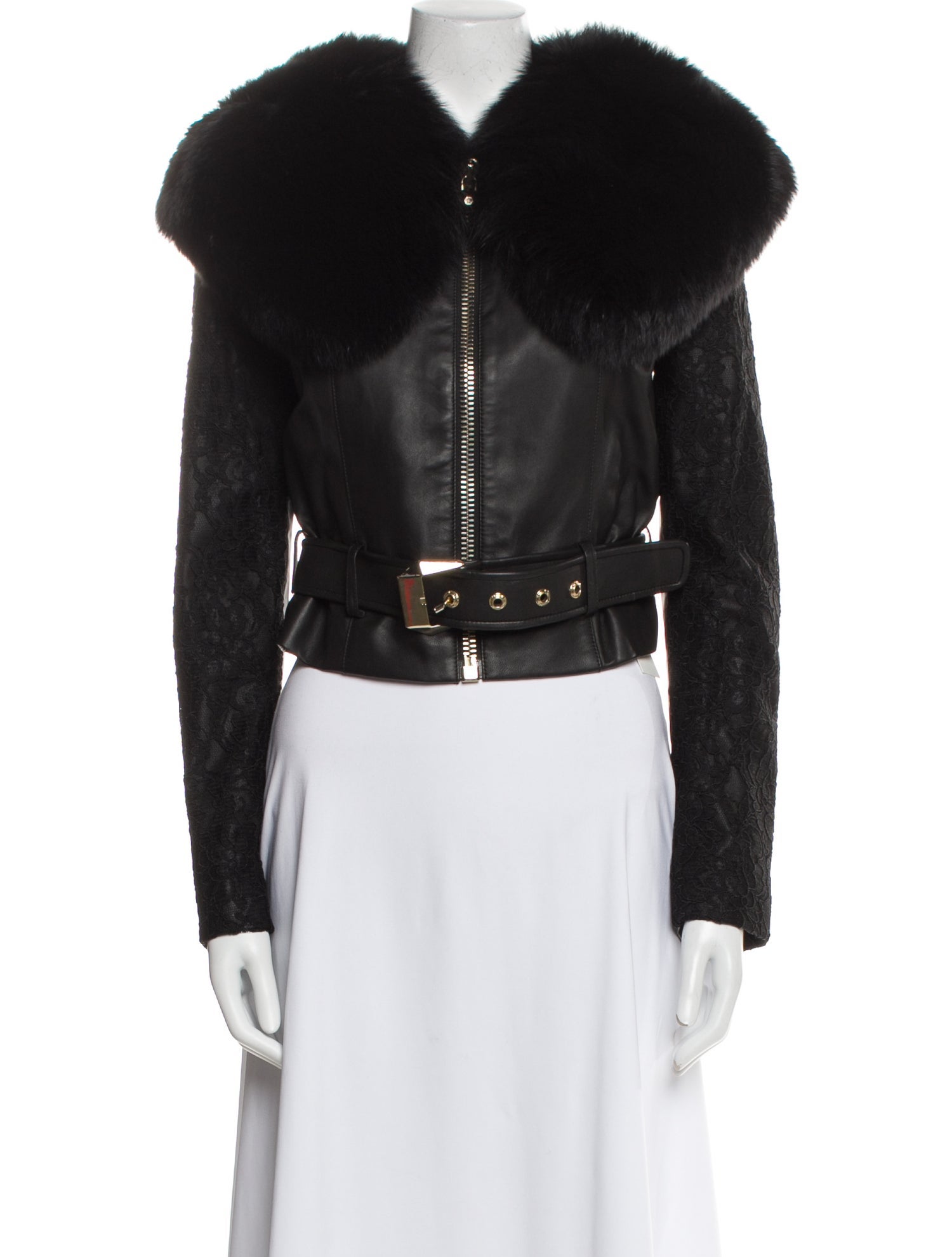 Philipp Plein Lamb Leather Fur Jacket w/ Tags