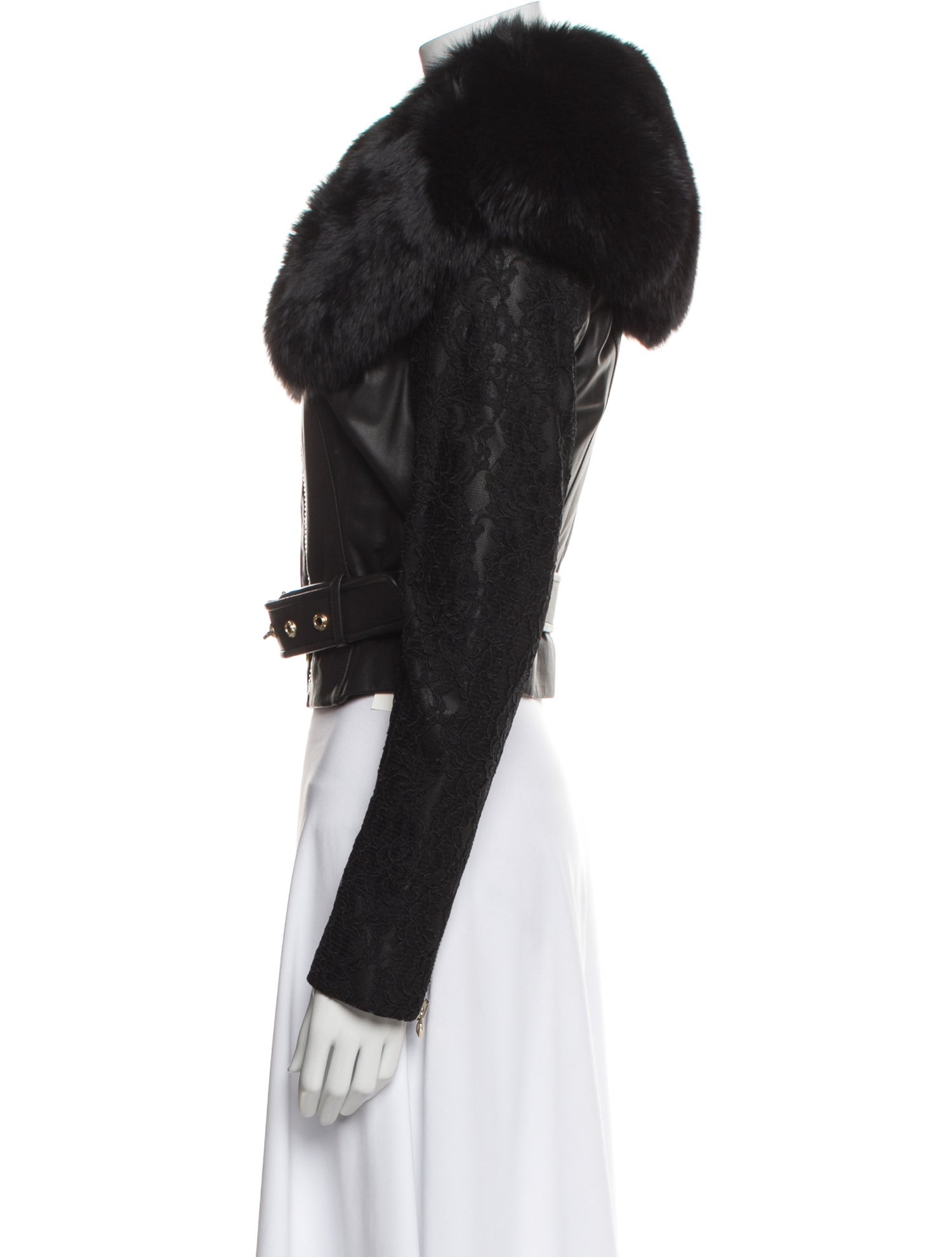 Philipp Plein Lamb Leather Fur Jacket w/ Tags