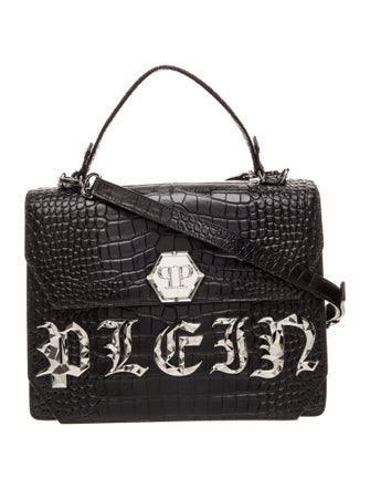 Philipp Plein Leather Top Handle Bag