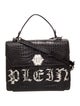 Philipp Plein Leather Top Handle Bag