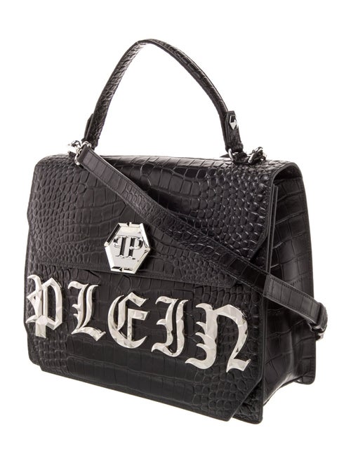 Philipp Plein Leather Top Handle Bag