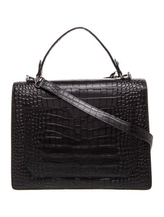 Philipp Plein Leather Top Handle Bag