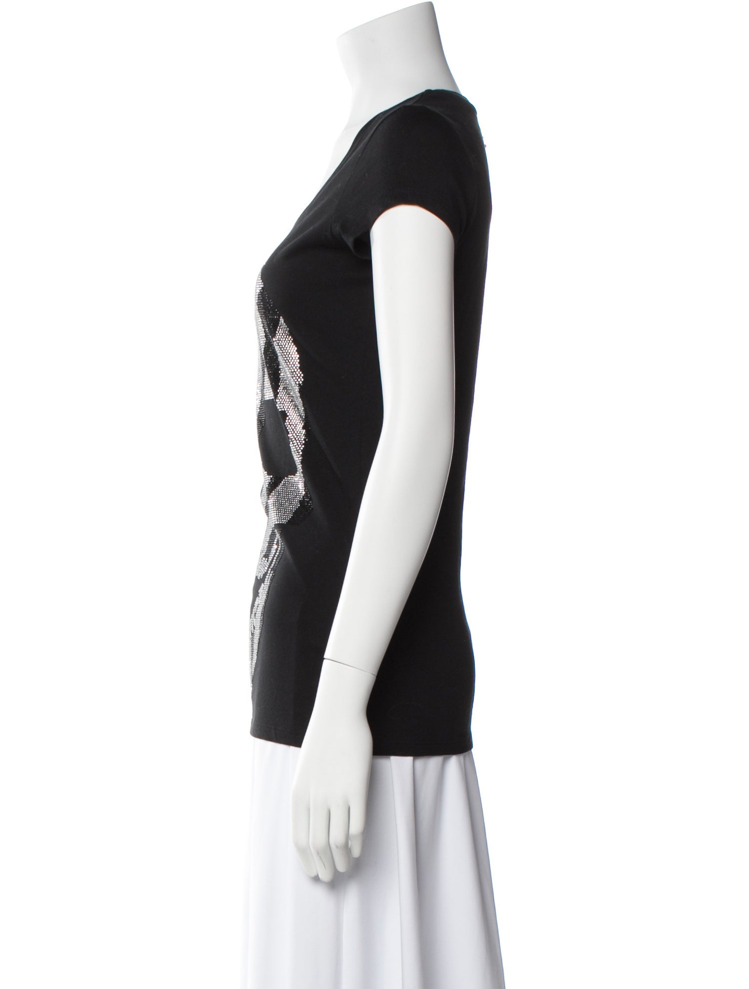Philipp Plein Graphic Print Scoop Neck T-Shirt