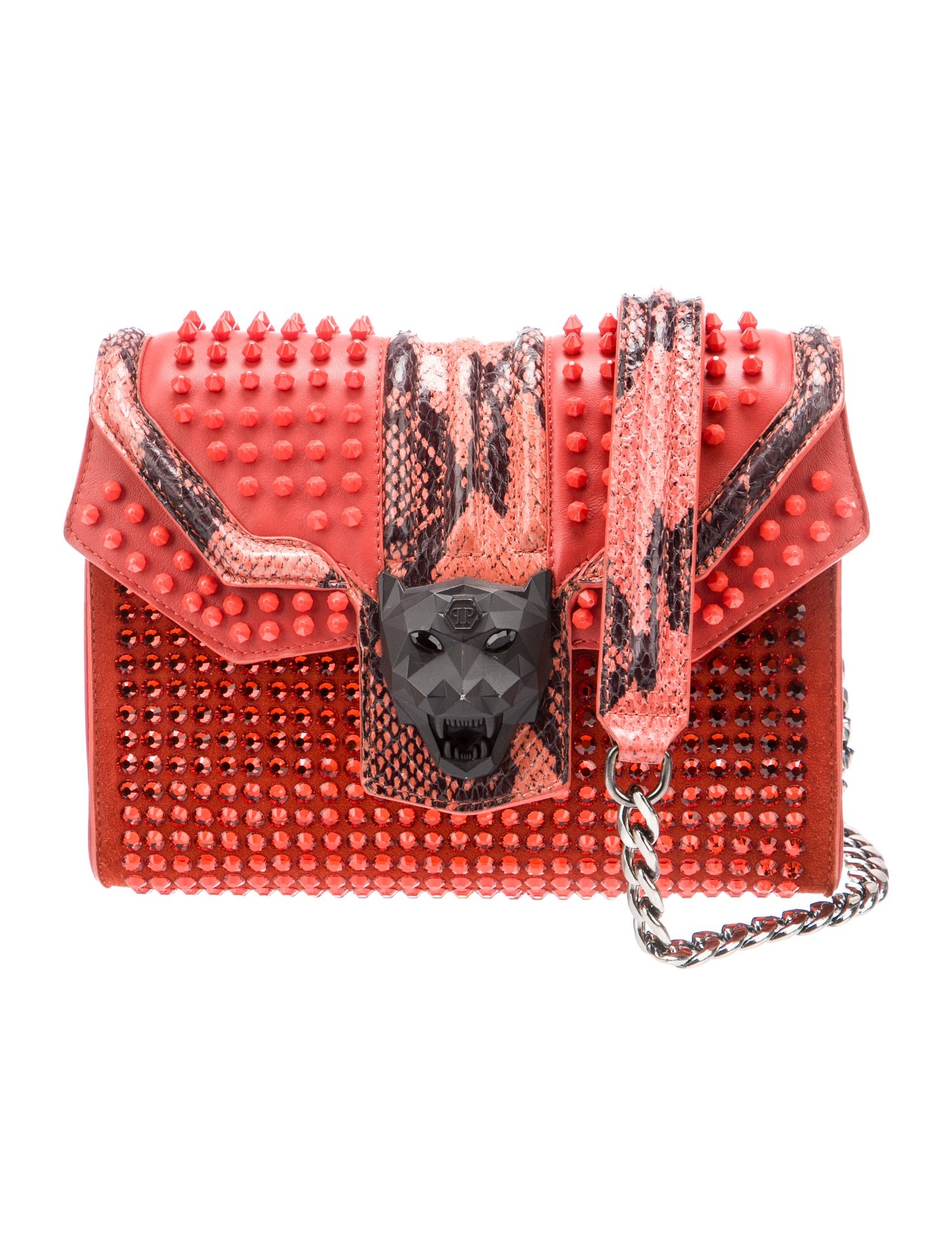 Philipp Plein Leather Messenger Bag