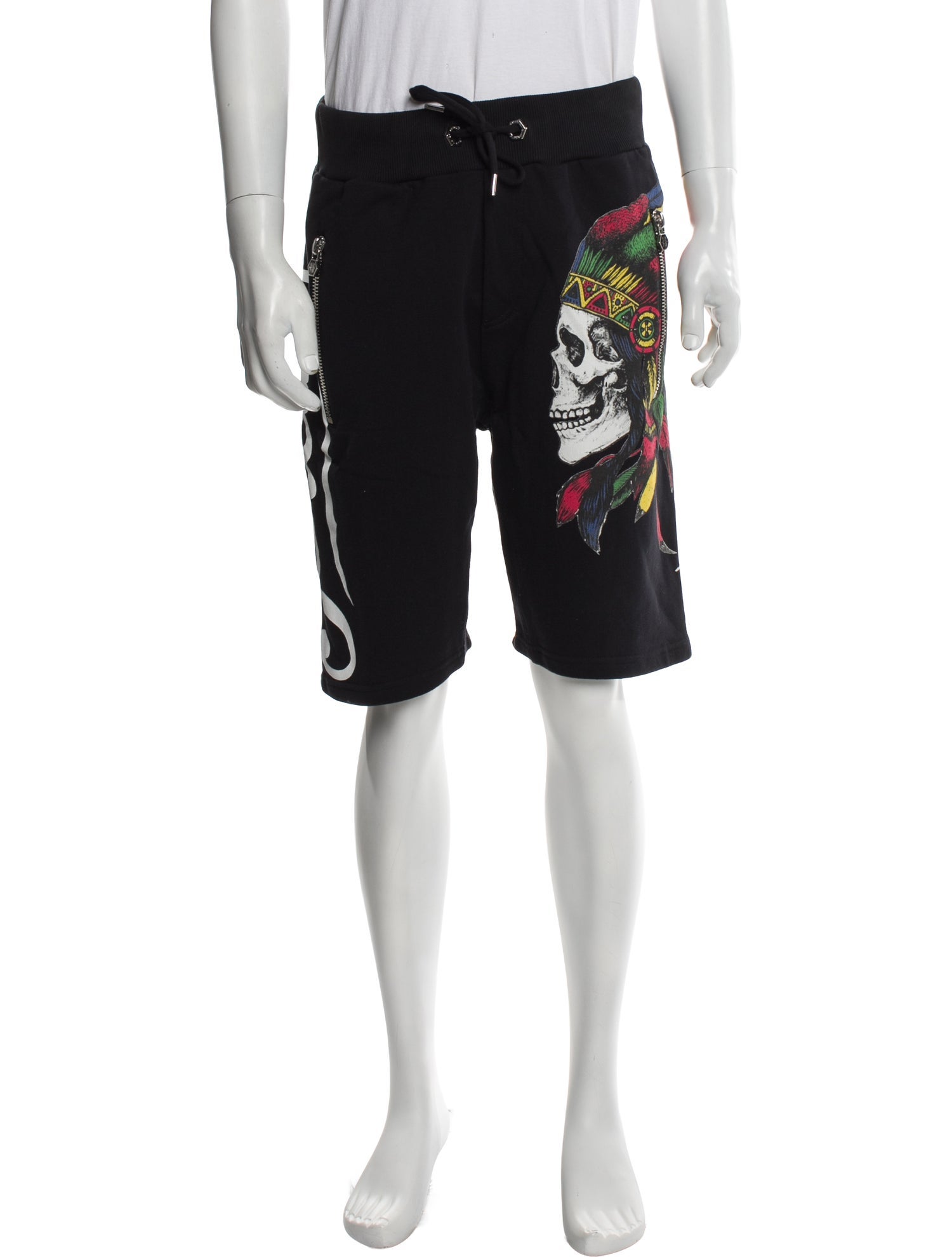 Philipp Plein Graphic Print Jogger Shorts w/ Tags