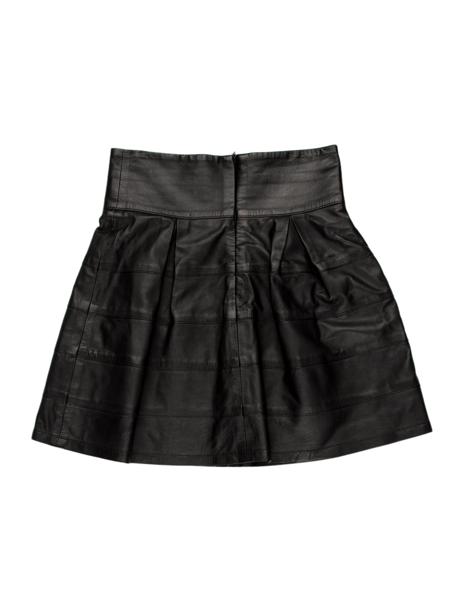 Philipp Plein Lamb Leather Mini Skirt