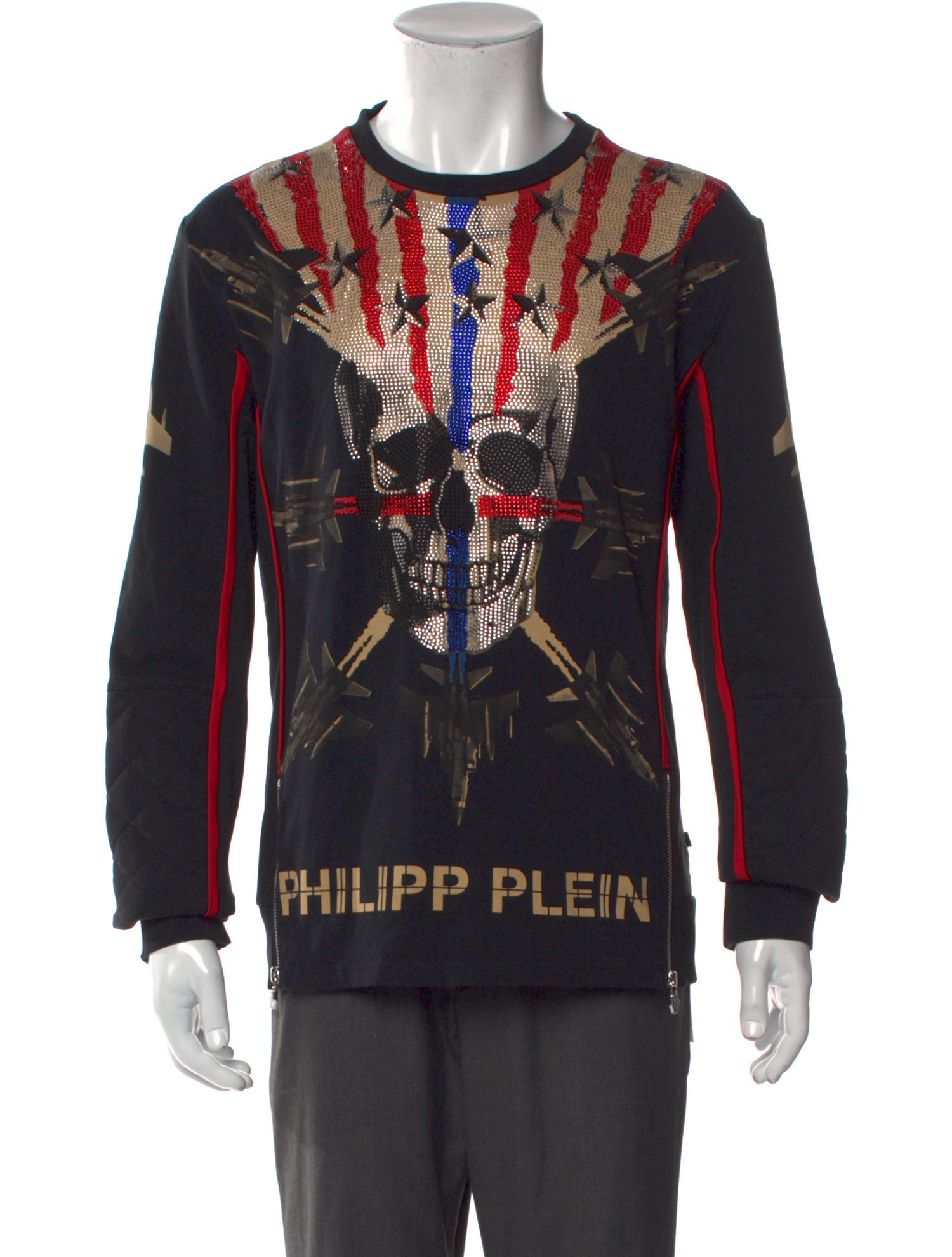 Philipp Plein Graphic Print Crew Neck Sweatshirt