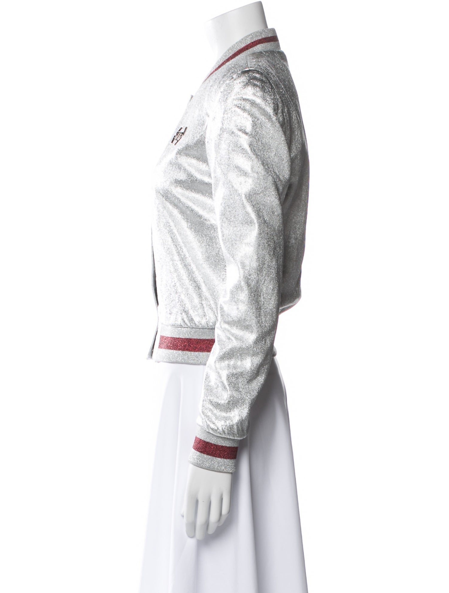 Philipp Plein Lamb Leather Colorblock Pattern Jacket